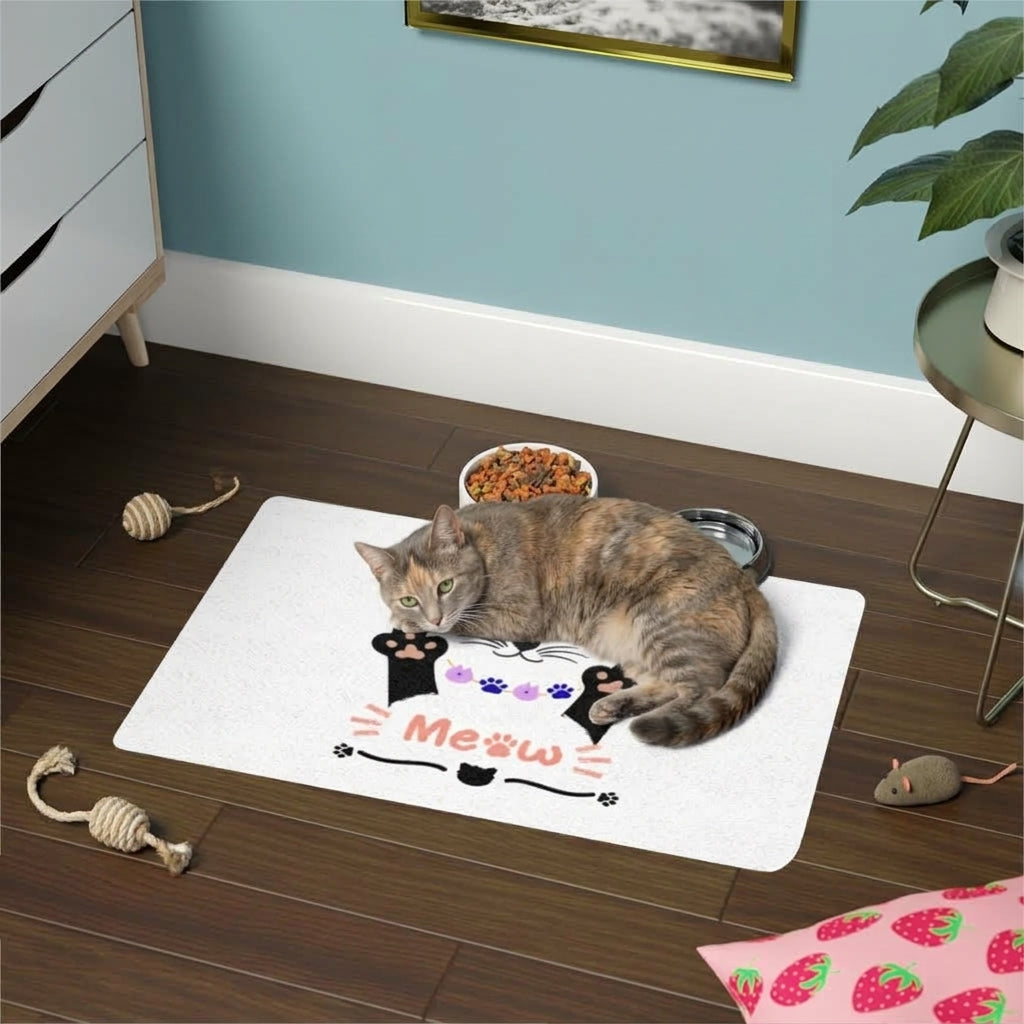 Lovely Meow Cat Paws Pet Food Mat | Pet Food Mat