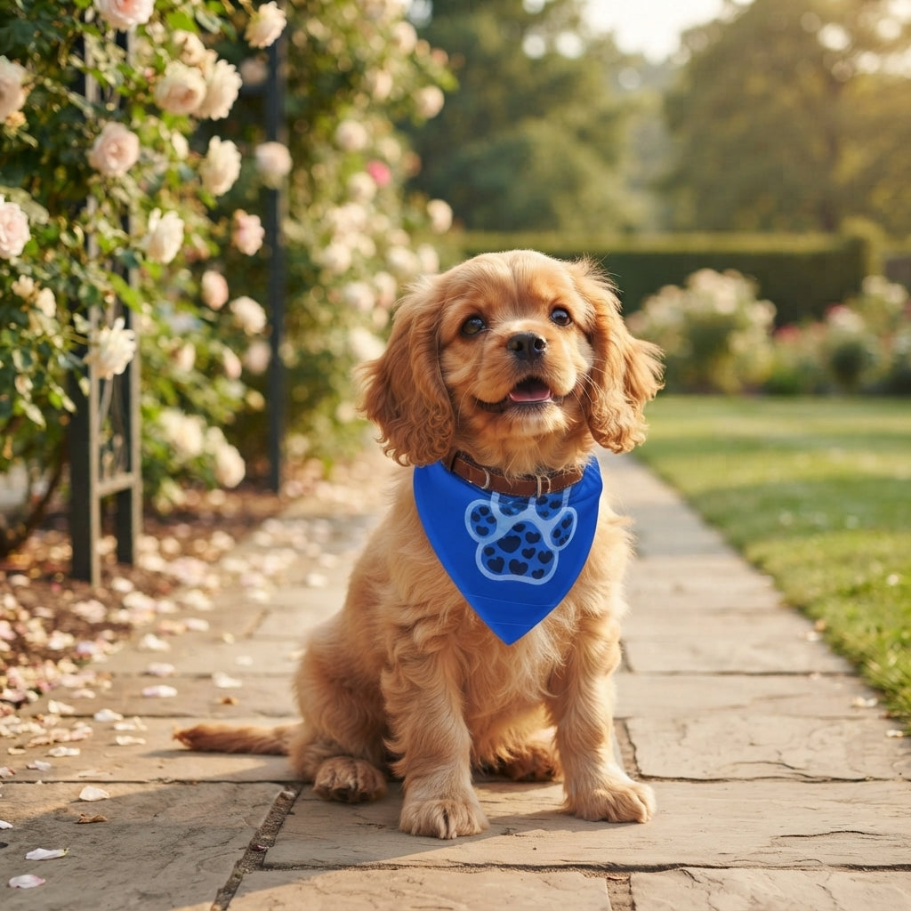 Lovely Pet Bandana for Dogs, Cute Paw Print Accessory for Parties, Gifts, or Everyday Wear