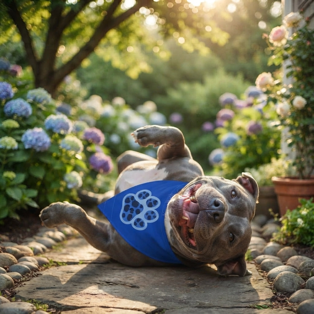 Lovely Pet Bandana for Dogs, Cute Paw Print Accessory for Parties, Gifts, or Everyday Wear