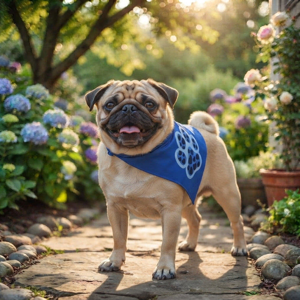 Lovely Pet Bandana for Dogs, Cute Paw Print Accessory for Parties, Gifts, or Everyday Wear