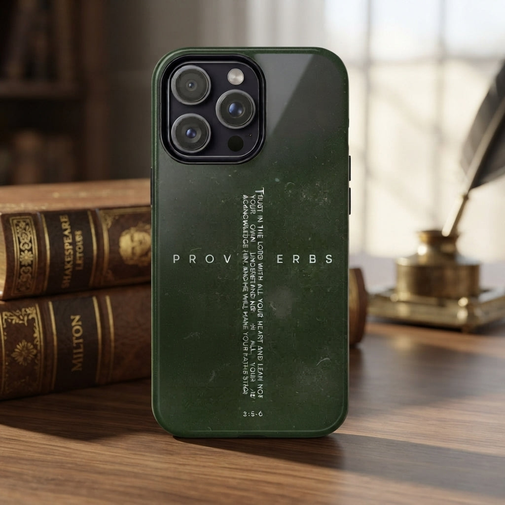 Proverbs Scripture Cross phone case Strong Tough Case