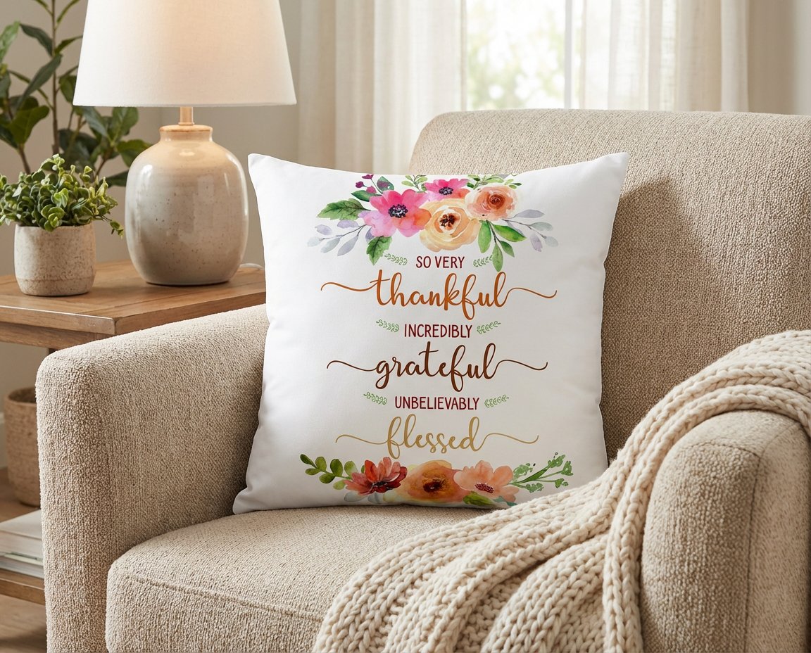 Cozy beautiful Pillow Spun Polyester Square Elegant Cozy Pillow