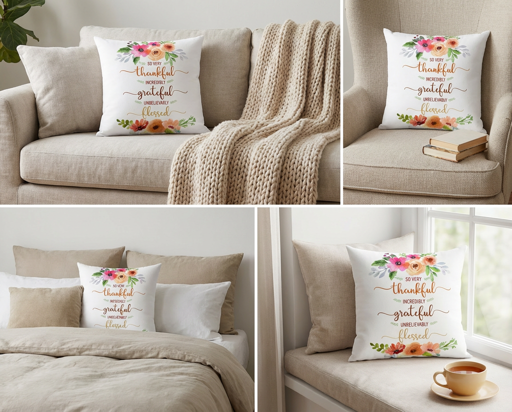 Cozy beautiful Pillow Spun Polyester Square Elegant Cozy Pillow