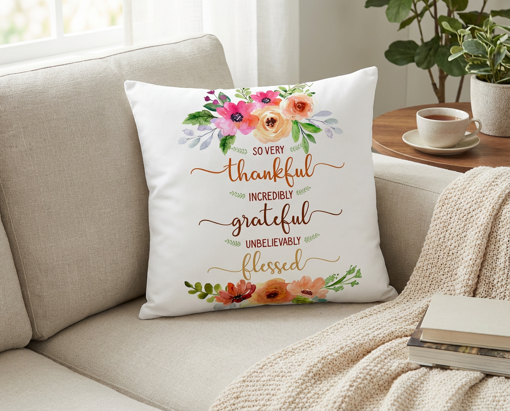 Cozy beautiful Pillow Spun Polyester Square Elegant Cozy Pillow