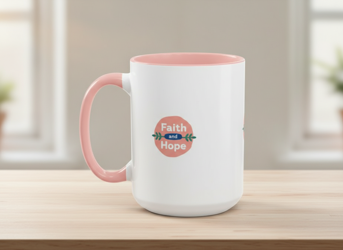 Inspirational Coffee Mug, Faith and Hope Mug