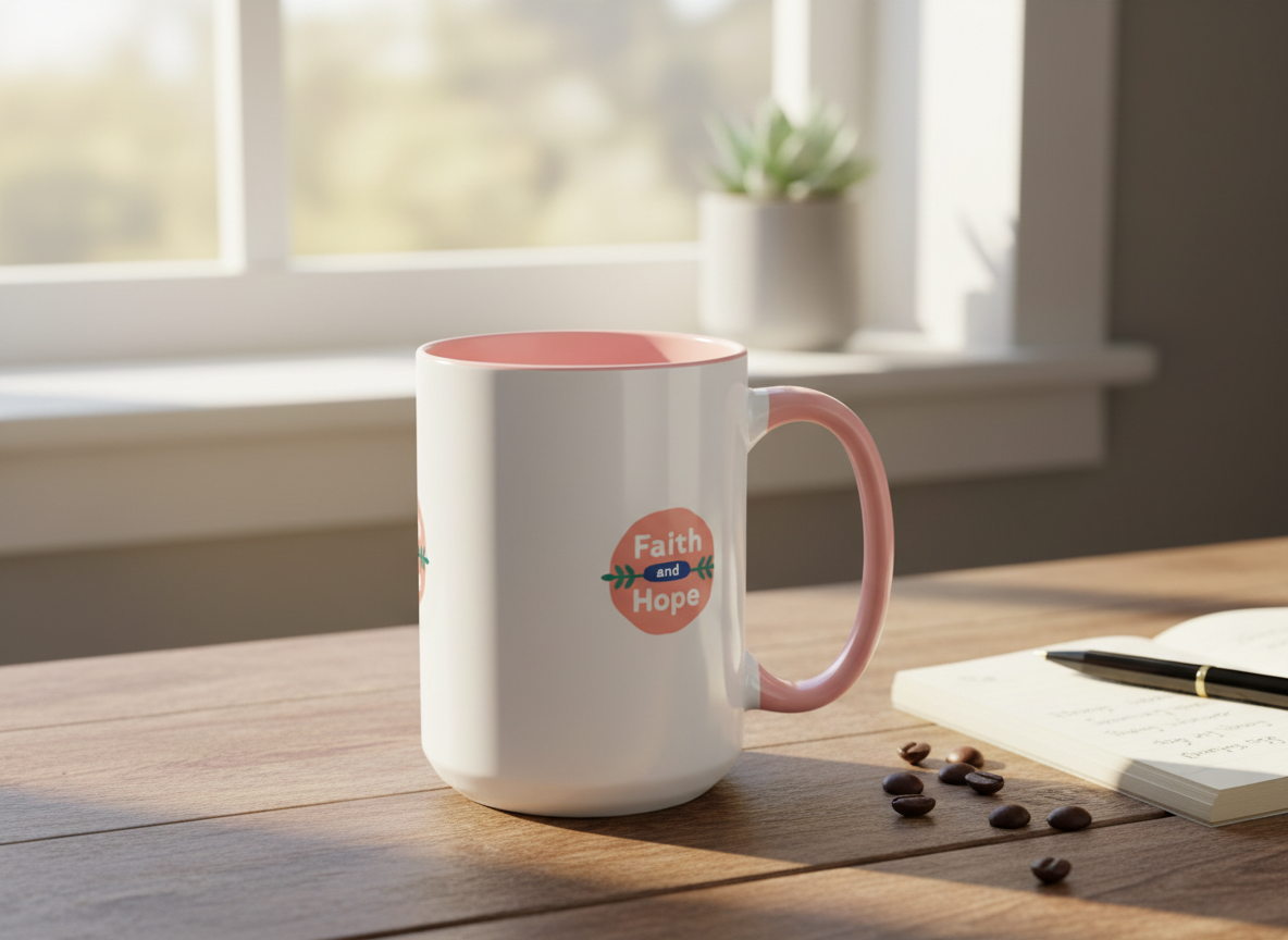 Inspirational Coffee Mug, Faith and Hope Mug
