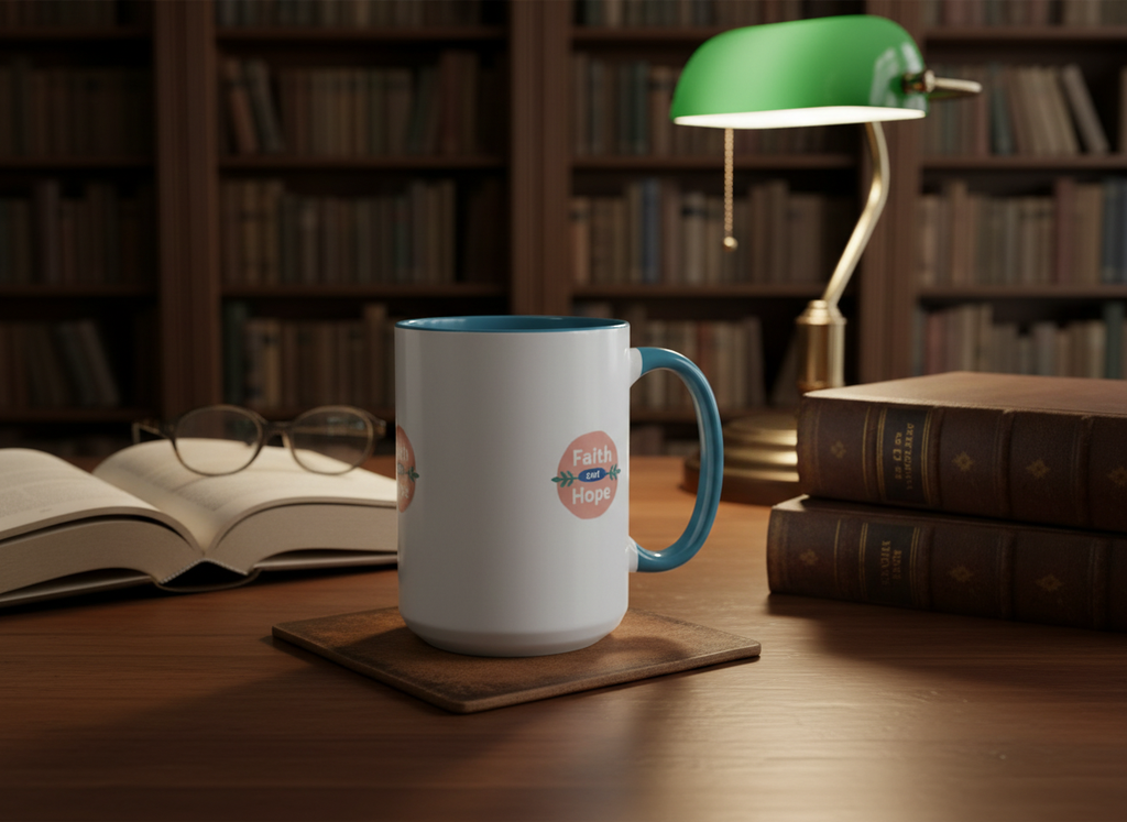 Inspirational Coffee Mug, Faith and Hope Mug
