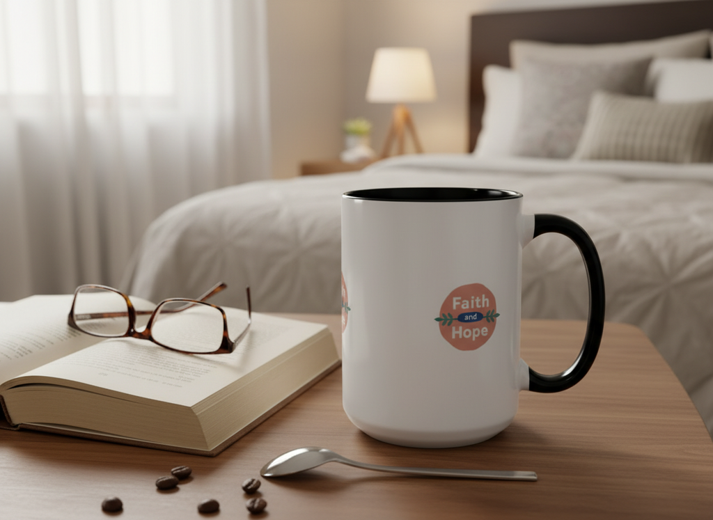 Inspirational Coffee Mug, Faith and Hope Mug