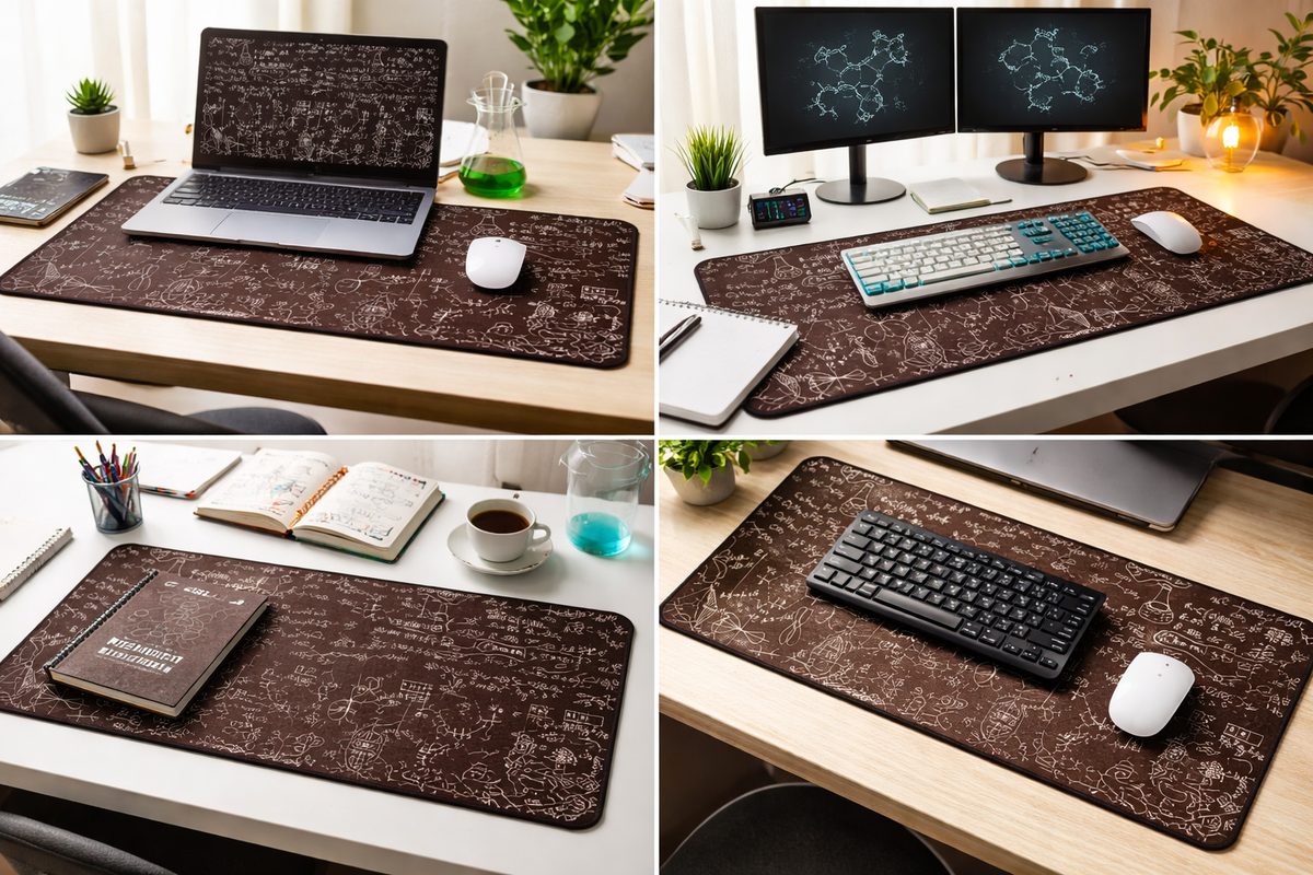 Chemistry-Science Theme Desk Mat with Chemistry Designs