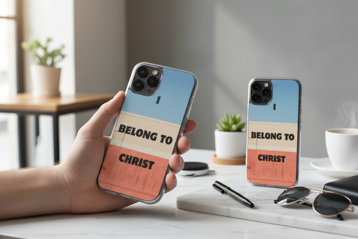 I Belong to Christ phone case | Clear Impact-Resistant Case