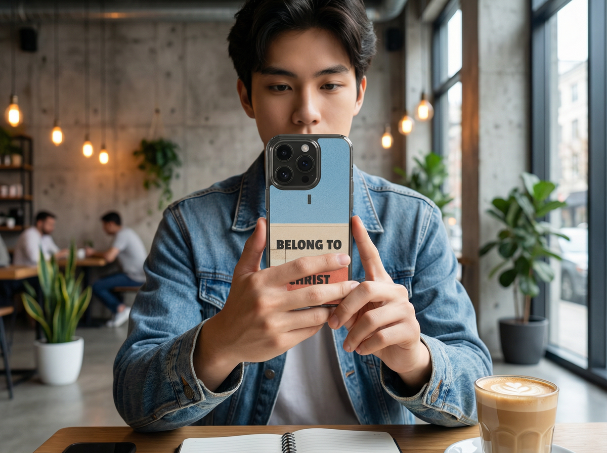 I Belong to Christ phone case | Clear Impact-Resistant Case
