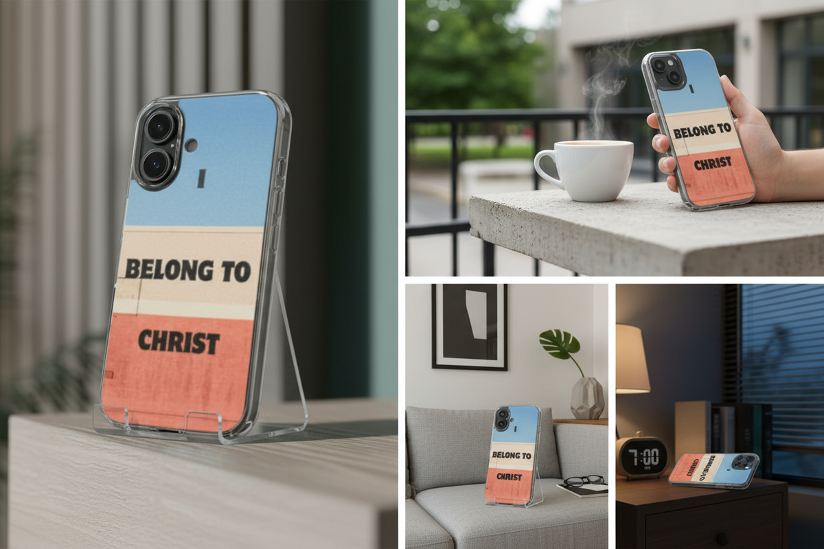 I Belong to Christ phone case | Clear Impact-Resistant Case