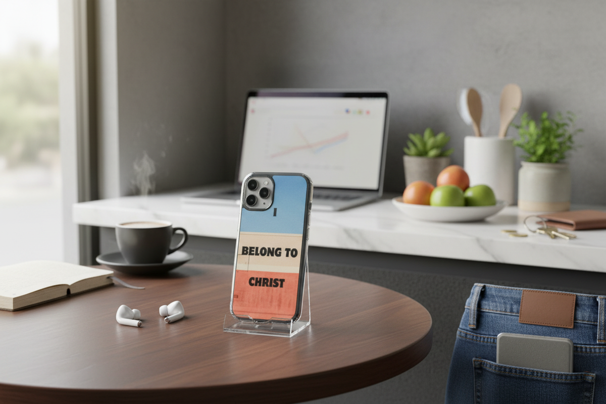 I Belong to Christ phone case | Clear Impact-Resistant Case