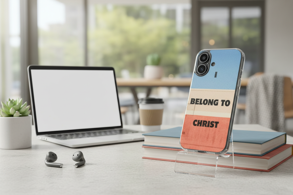 I Belong to Christ phone case | Clear Impact-Resistant Case