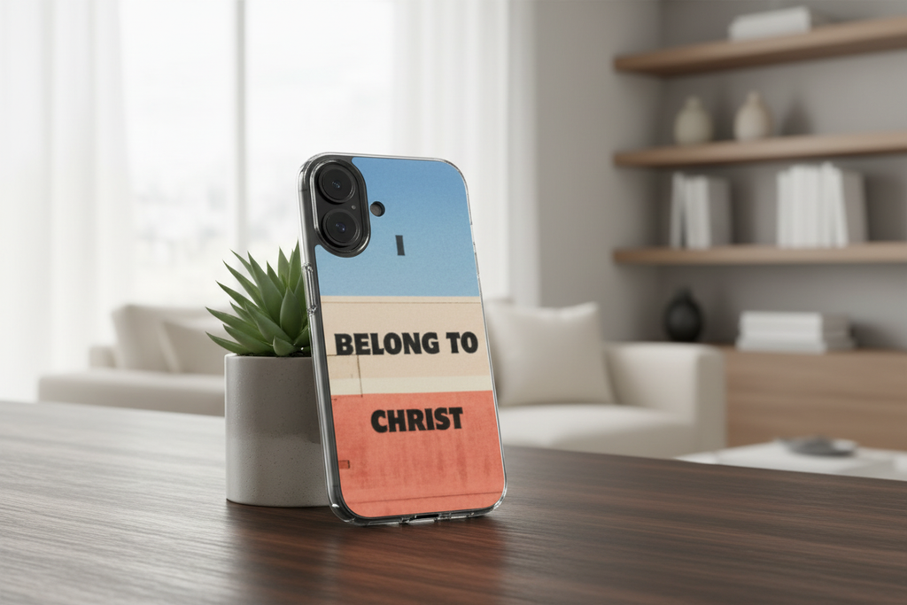 I Belong to Christ phone case | Clear Impact-Resistant Case