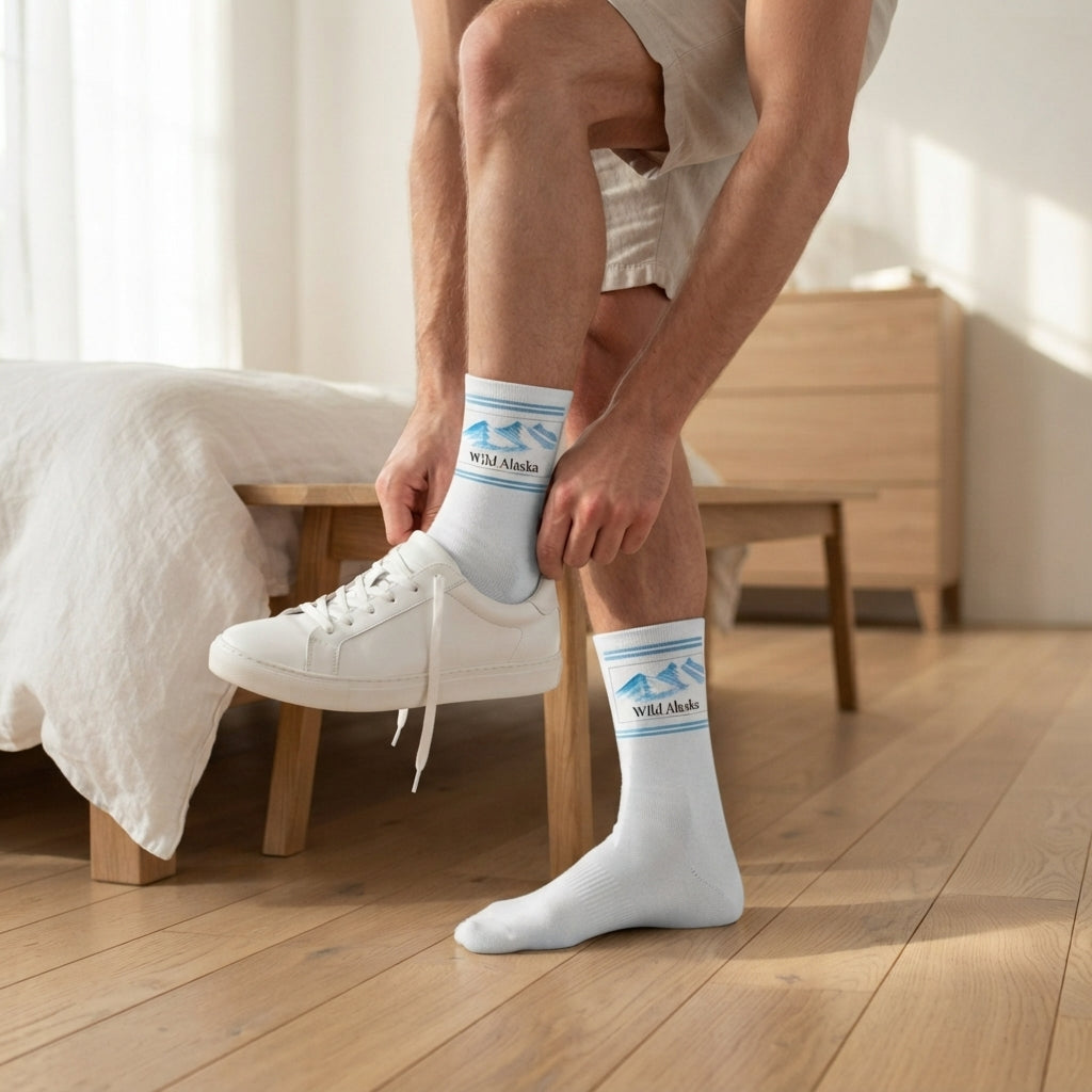 Wild Alaska Crew Cool Socks Sublimation Graphic Socks
