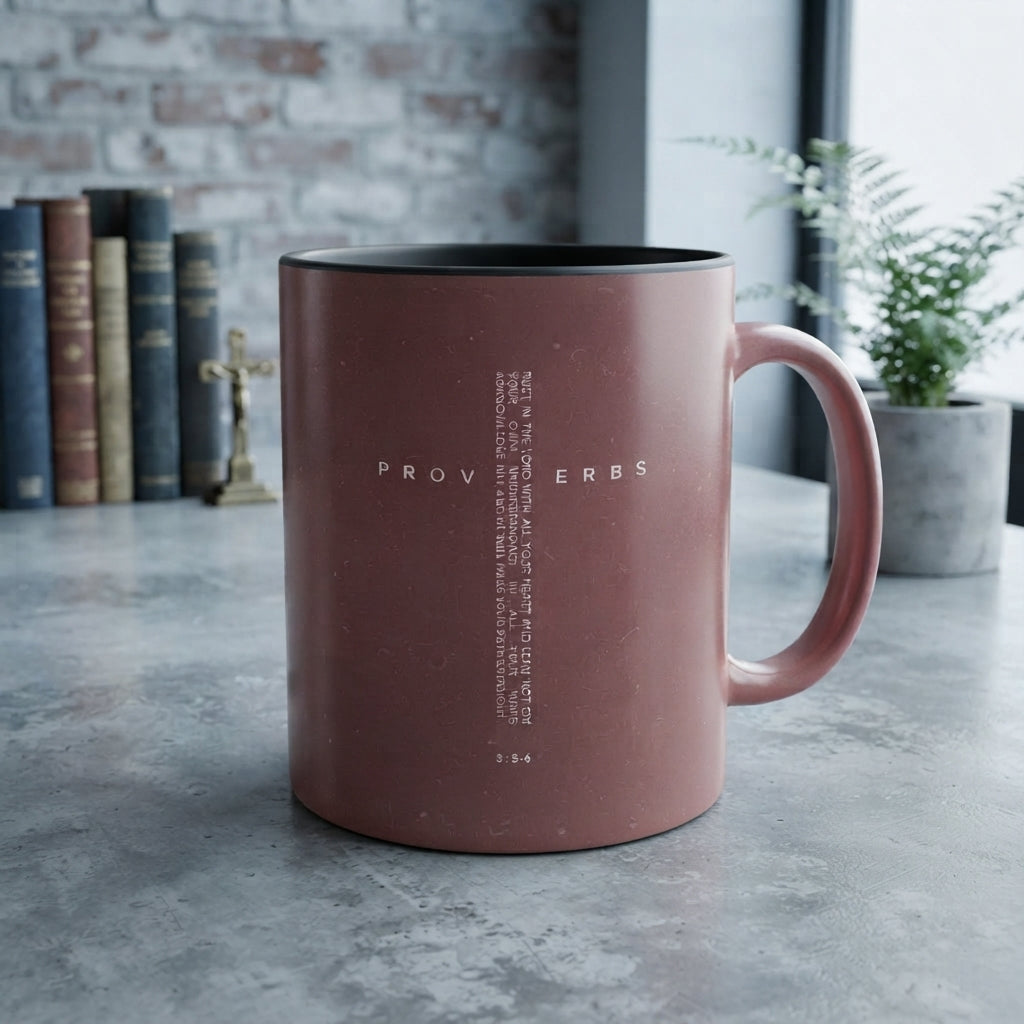 Proverbs Scripture Coffee Mug | Accent black interior 11oz