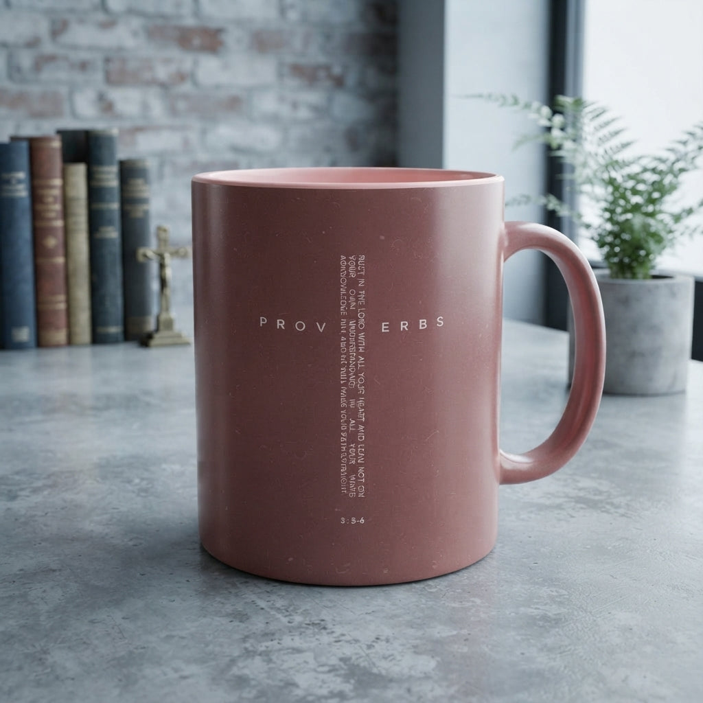 Proverbs Scripture Coffee Mug | Accent black interior 11oz