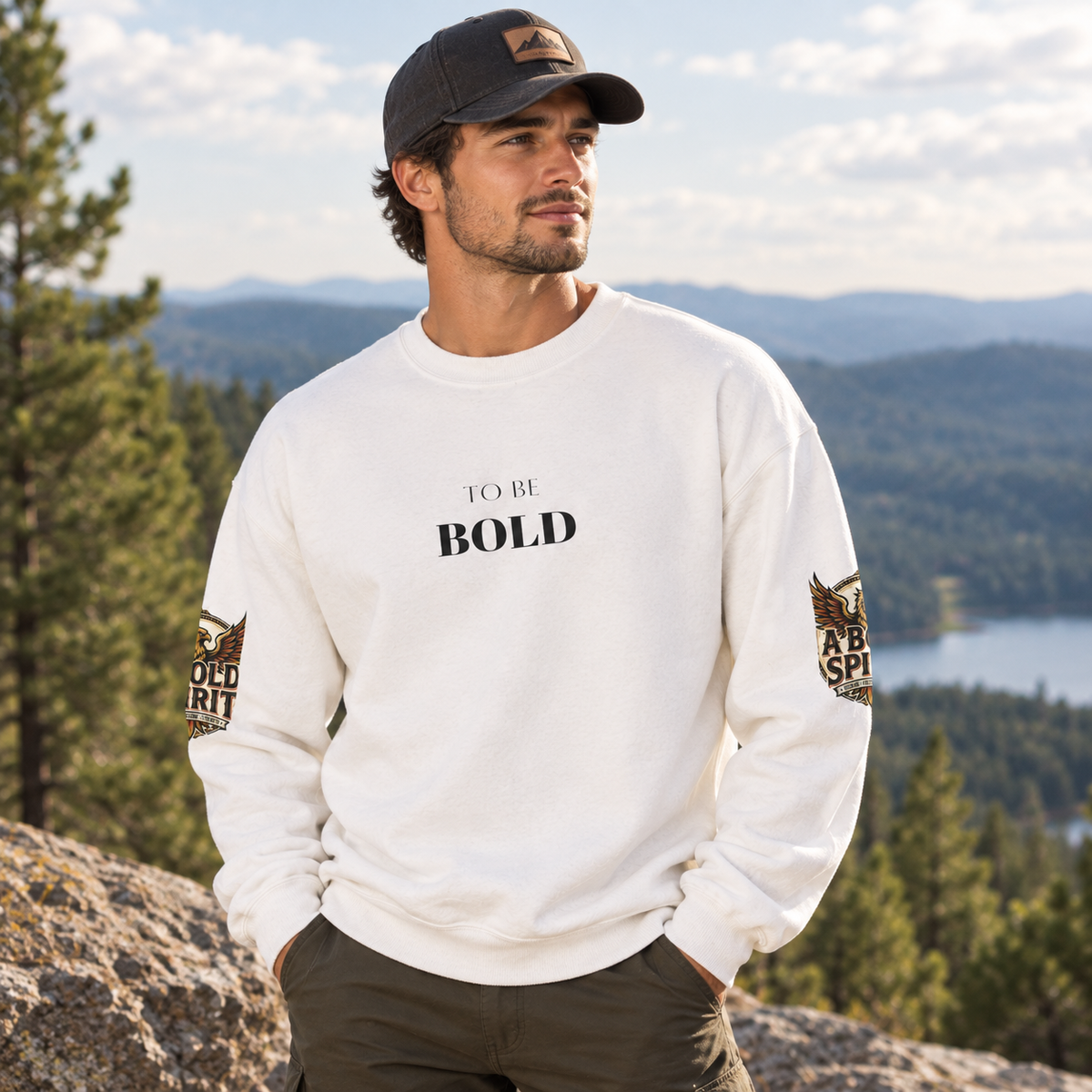 A Bold Spirit Crewneck Sweatshirt — Eagle Vintage Graphic Pullover