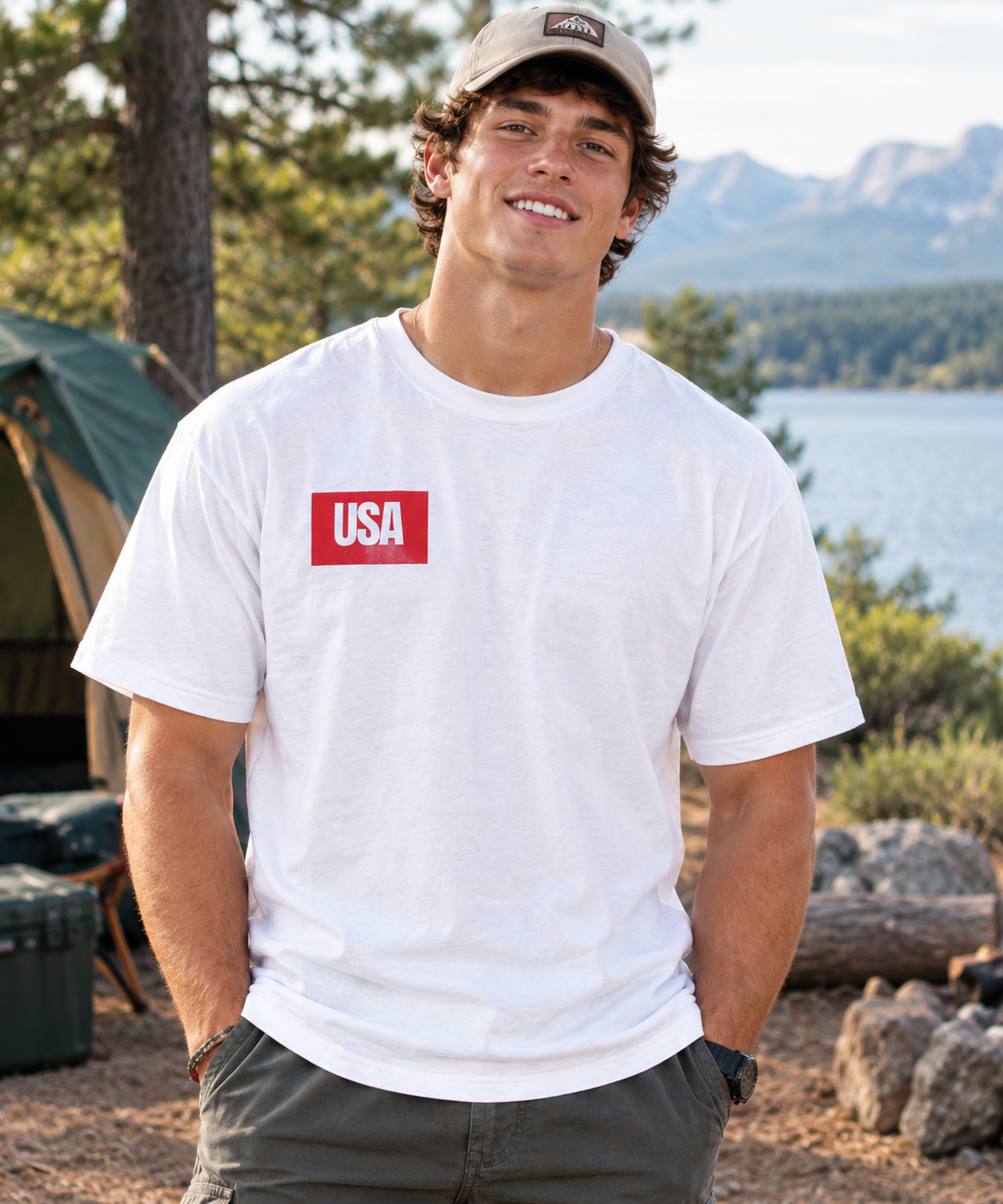 USA T-Shirt — "One Nation Under God" Patriotic Tee
