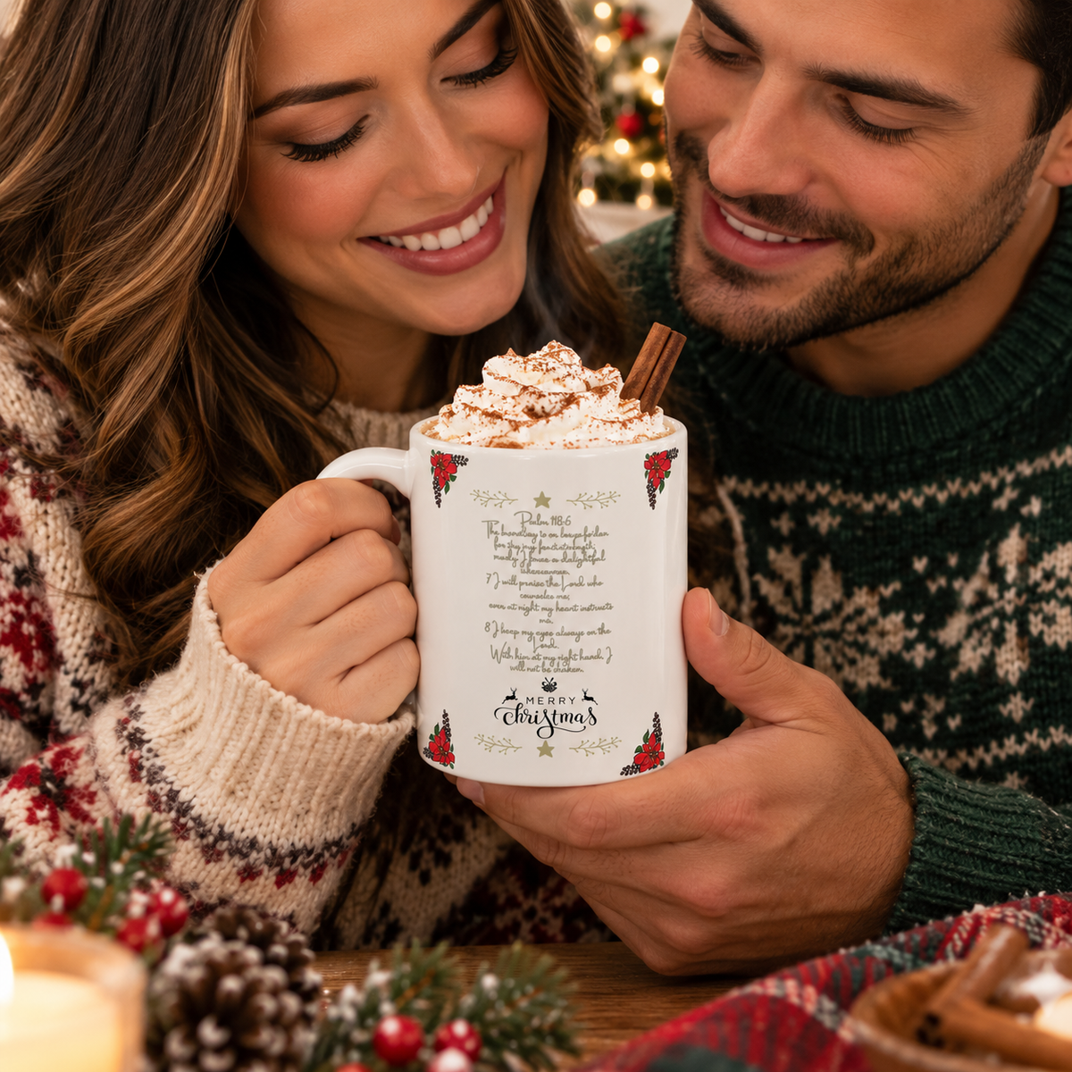 Christmas Psalms Ceramic Mug (11oz) — Merry Christmas Holiday Gift