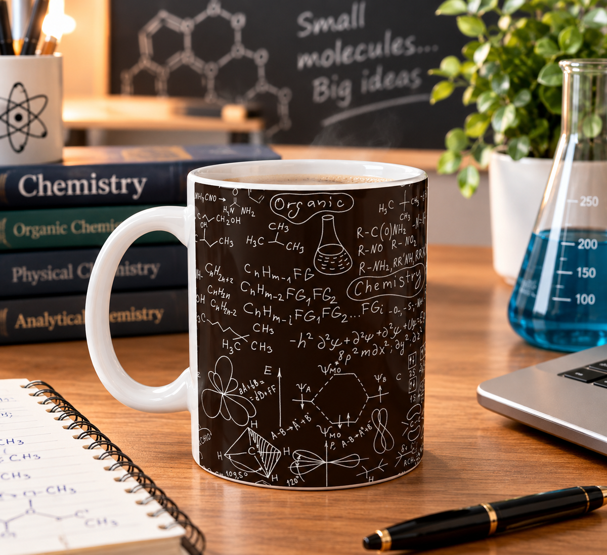 Chemistry Formulas Mug — Scientific Equation & Molecule Diagram Coffee Cup (11oz, 15oz)