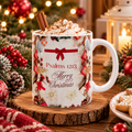 Christmas Psalms Mug — "Psalms 121:3" Merry Christmas Ceramic Coffee Cup (11oz)