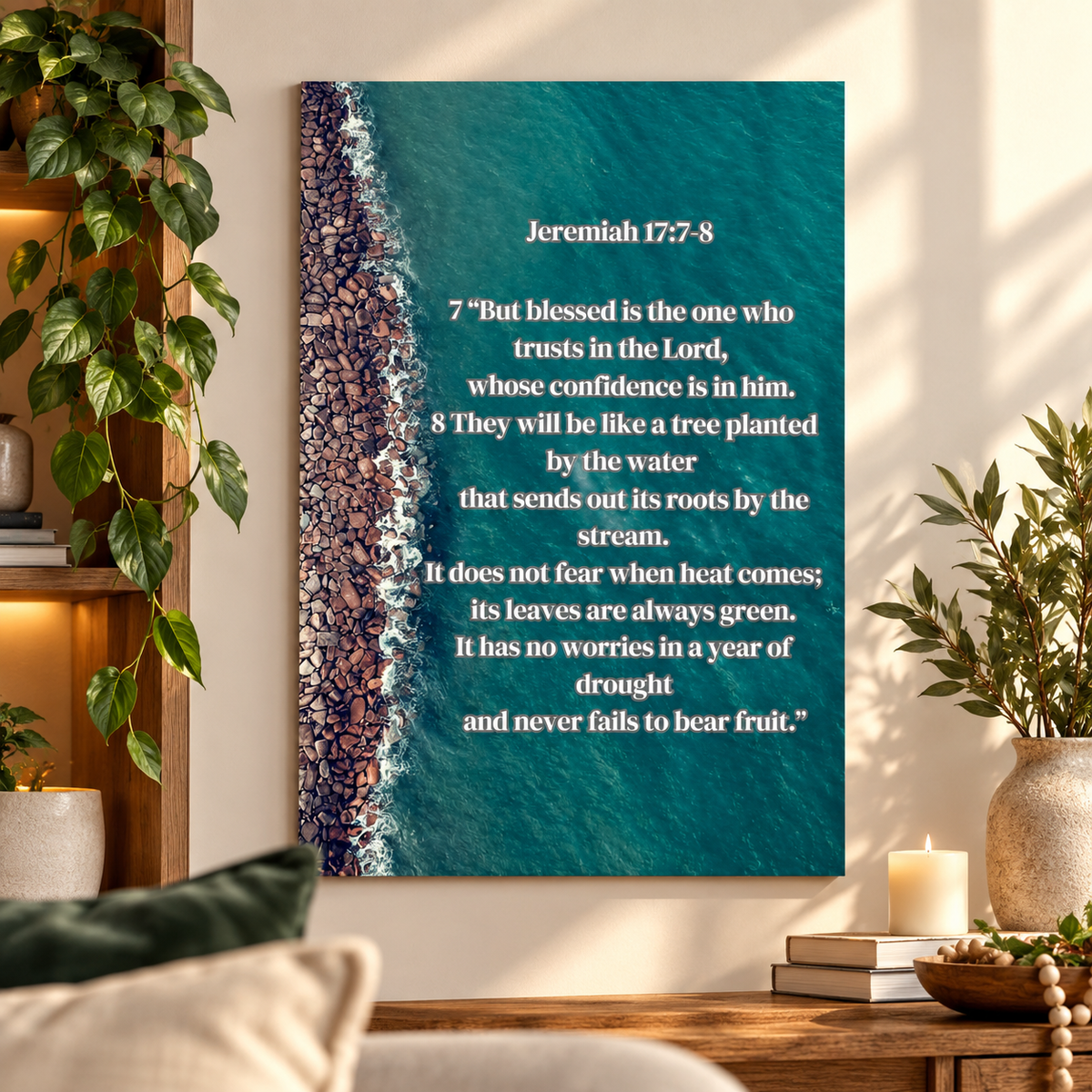 Jeremiah 17:7–8 Faith Scripture Poster