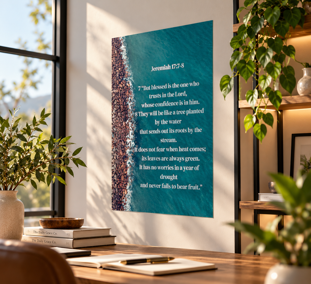 Jeremiah 17:7–8 Faith Scripture Poster