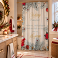 Christmas Scripture Sheer Curtain - "Psalms 55:16" Holiday Window Panel