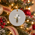 Faith Cross Ceramic Ornament — Christian Holiday Decoration