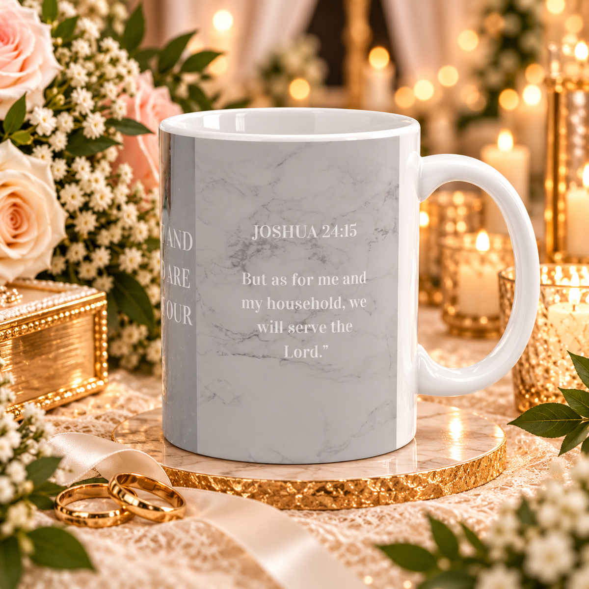 Wedding Mug – “Jesus Christ and My Husband Are the Head of Our Home” Ceramic Coffee Cup (11oz)