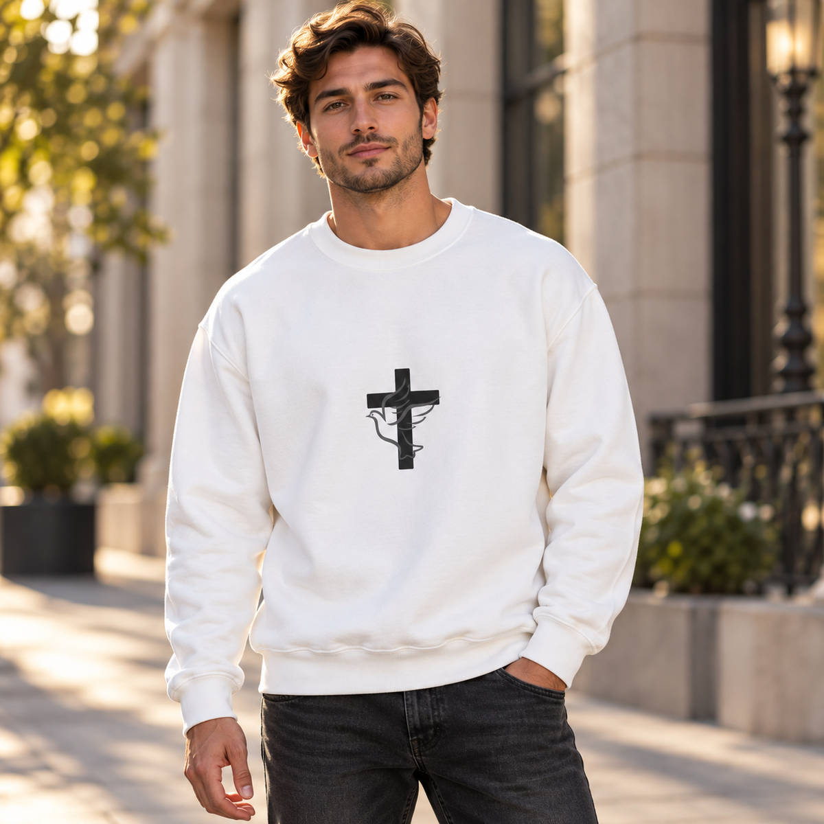 Faith Cross Crewneck Sweatshirt