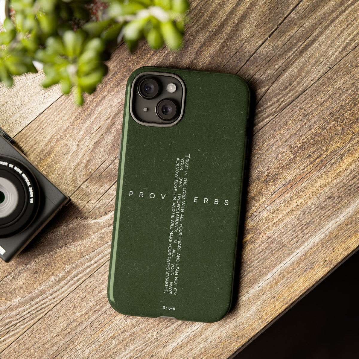 Proverbs Scripture Cross phone case Strong Tough Case