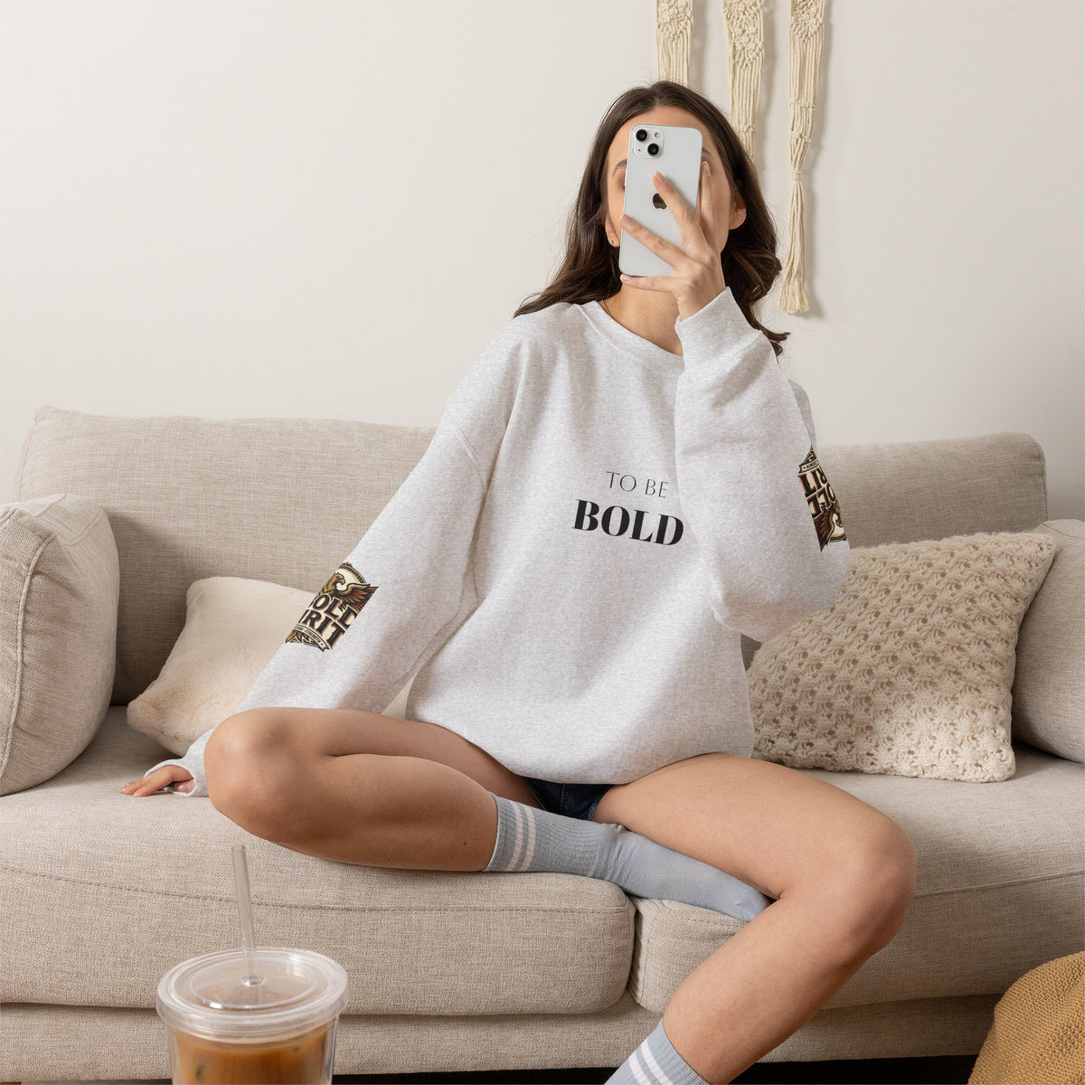A Bold Spirit Crewneck Sweatshirt — Eagle Vintage Graphic Pullover