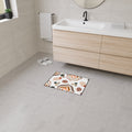 Abstract Elegant Earth Tone Shapes Floor Mat | Mid Century Modern Doormat