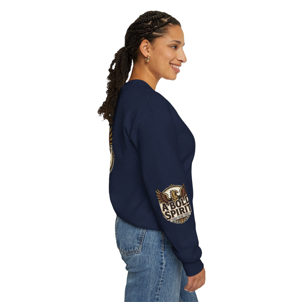 A Bold Spirit Crewneck Sweatshirt — Eagle Vintage Graphic Pullover