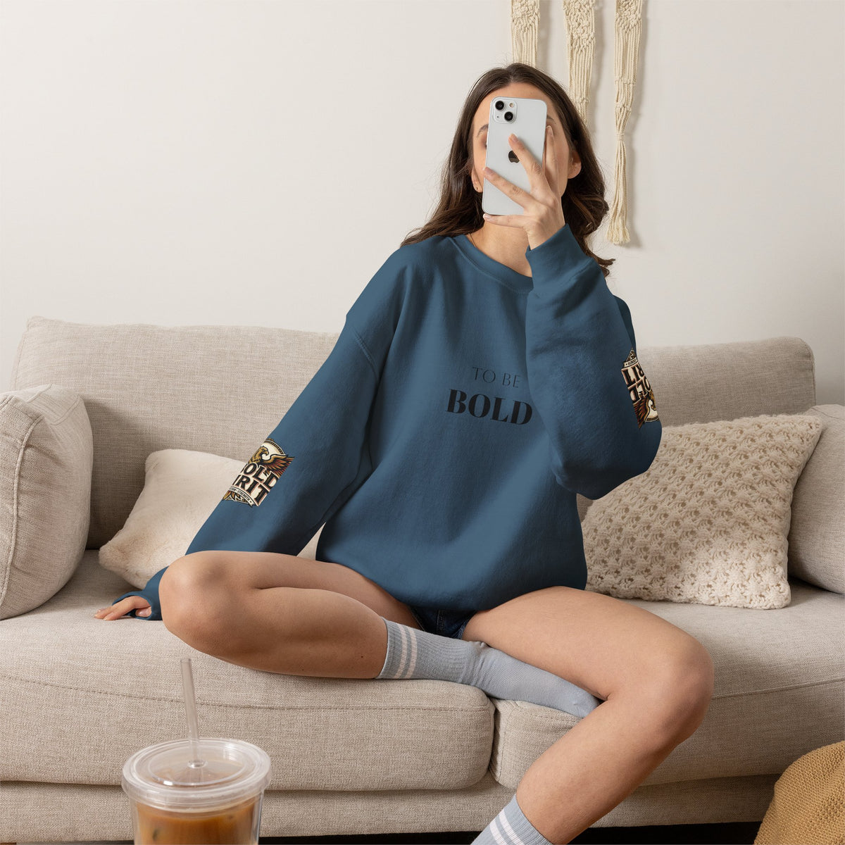 A Bold Spirit Crewneck Sweatshirt — Eagle Vintage Graphic Pullover