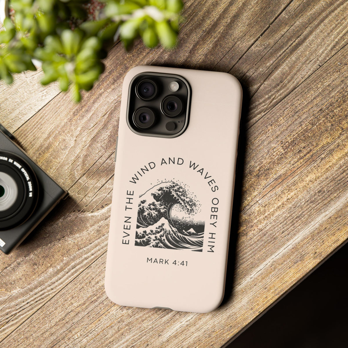 Phone Faith Case "Mark 4:41 Even the Wind and Waves Obey Him"