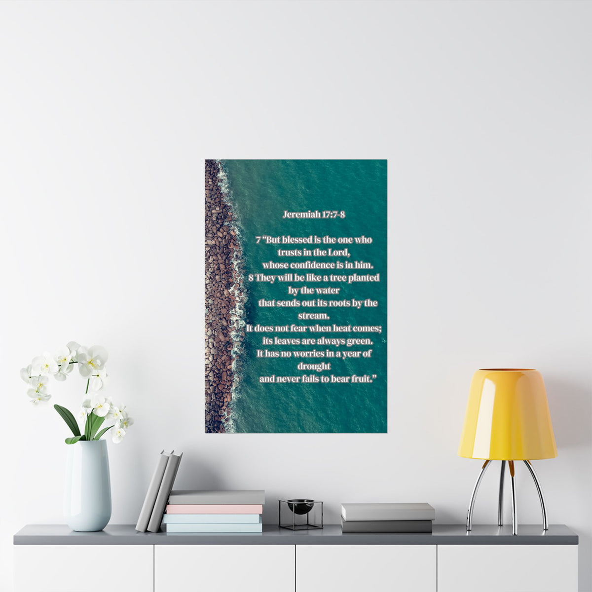 Jeremiah 17:7–8 Faith Scripture Poster
