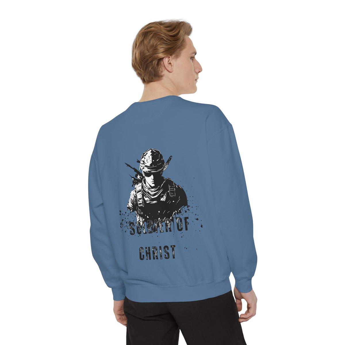 Soldier of Christ Sweatshirt | Christian Military Cross Design