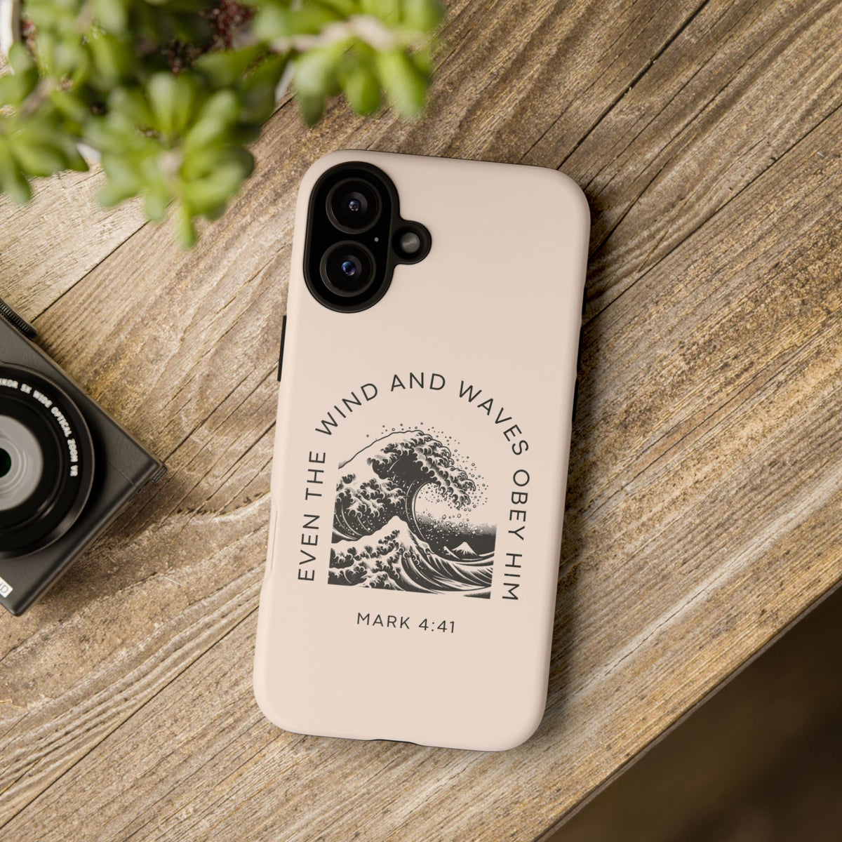 Phone Faith Case "Mark 4:41 Even the Wind and Waves Obey Him"