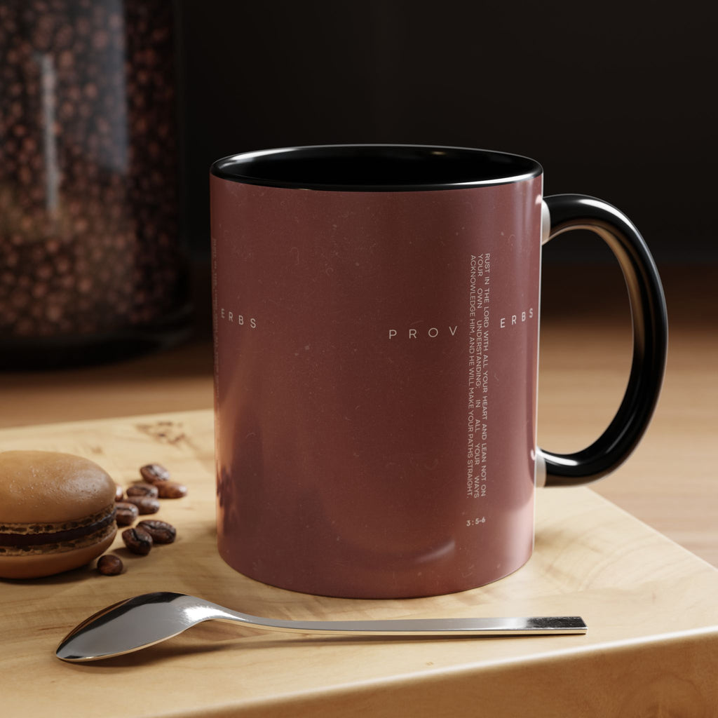 Proverbs Scripture Coffee Mug | Accent black interior 11oz