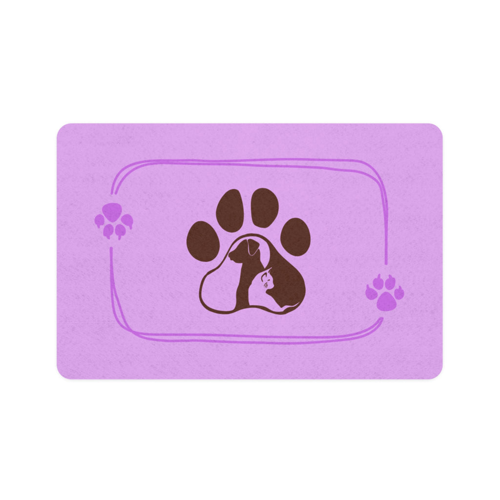Lovely Comfy Pet Food Mat 12x18 Non-Slip Bowl Mat for Cats and Dogs