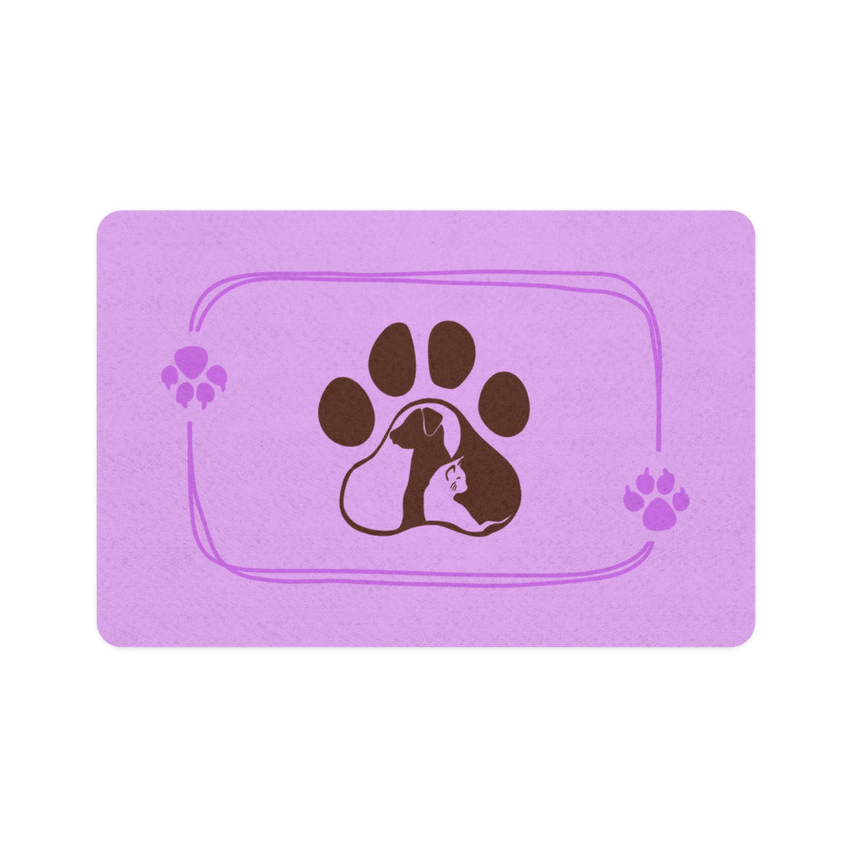 Lovely Comfy Pet Food Mat 12x18 Non-Slip Bowl Mat for Cats and Dogs