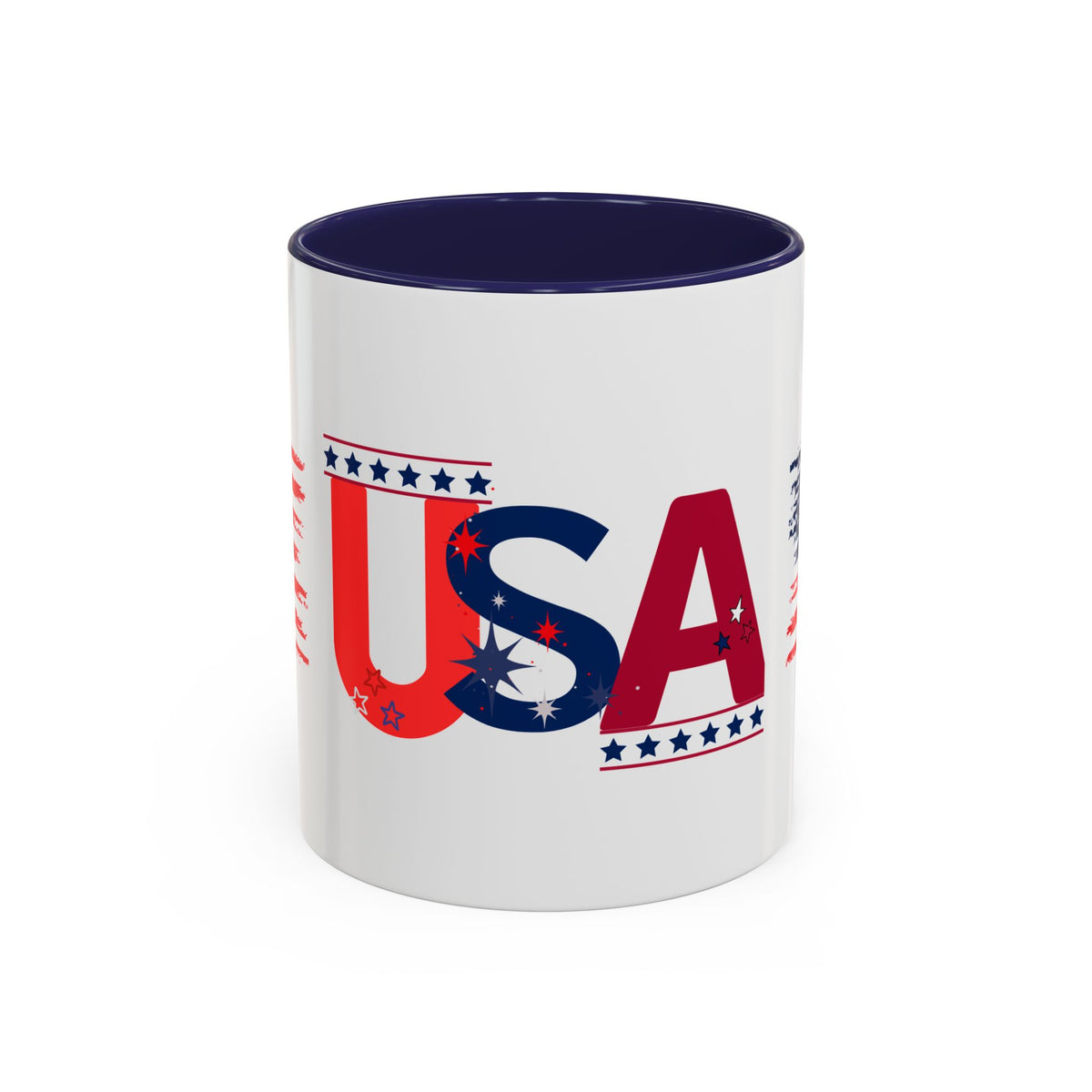 USA Flag Design Coffee Mug (11oz) Patriotic Stars Stripes
