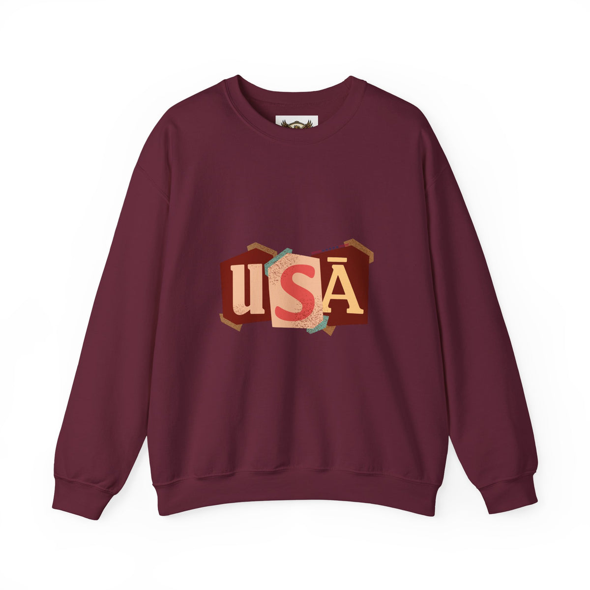 USA Graphic Crewneck Sweatshirt Patriotic Design