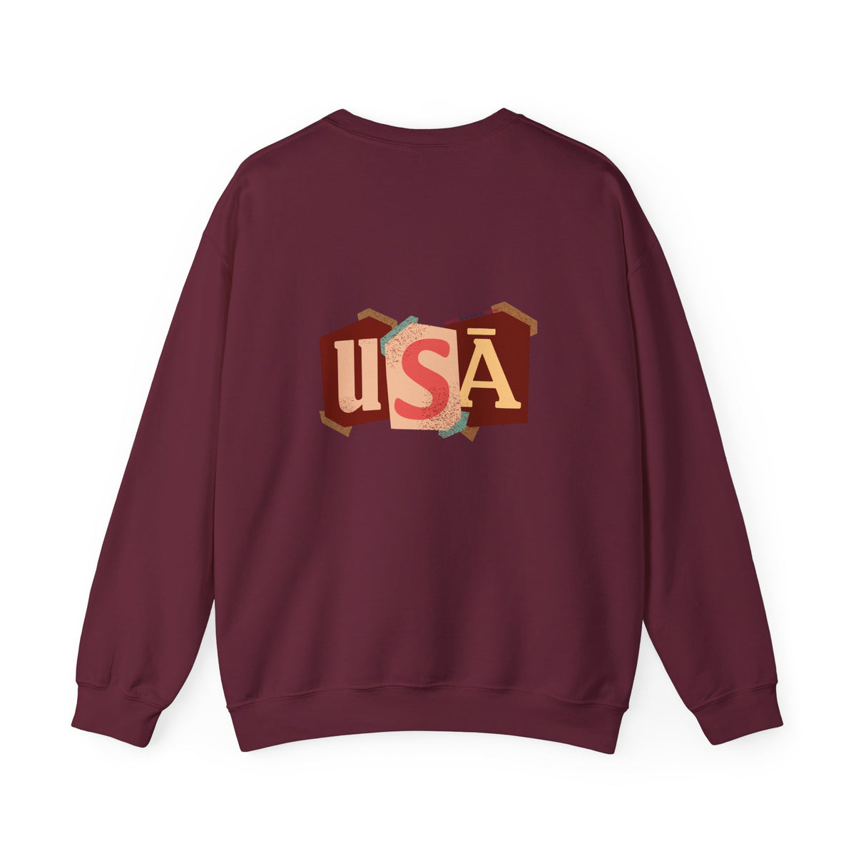 USA Graphic Crewneck Sweatshirt Patriotic Design
