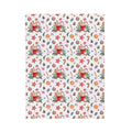 Christmas Hot Cocoa Pattern Velveteen Plush Blanket — Cozy Holiday Throw with Candy Canes & Ornaments