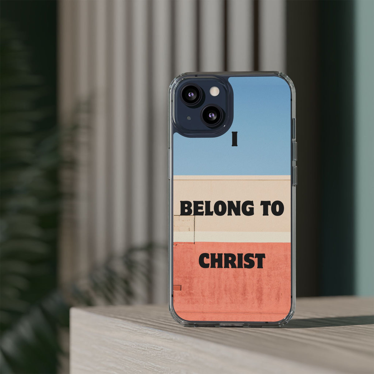 I Belong to Christ phone case | Clear Impact-Resistant Case